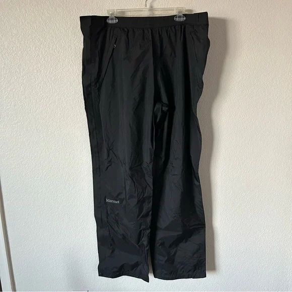 Marmot Men's PreCip Eco Full Zip Black Outerwear Rain Windbreaker Gorpcore Pants - Picture 3 of 14